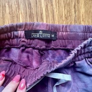 Women's upcycled reverse dyed tie dyed joggers